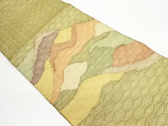 抽象模様織出し名古屋帯